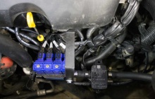 Установка ГБО на Nissan X-Trail рампа форсунок OMVL Fast Light